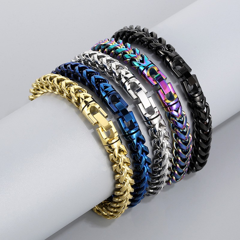 Ceramic Link Bracelet - Gökkuşağı Bbracelet 10mm Hip Hop balıksırtı