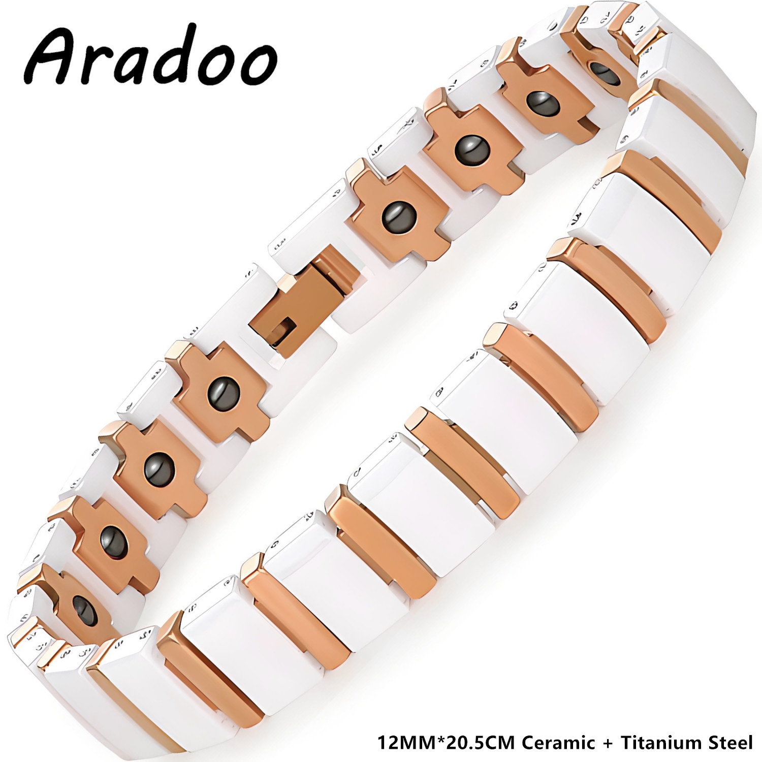 Ceramic Link Bracelet - ARADOO Premium Seramik Bilezik Zirkonya Titanyum