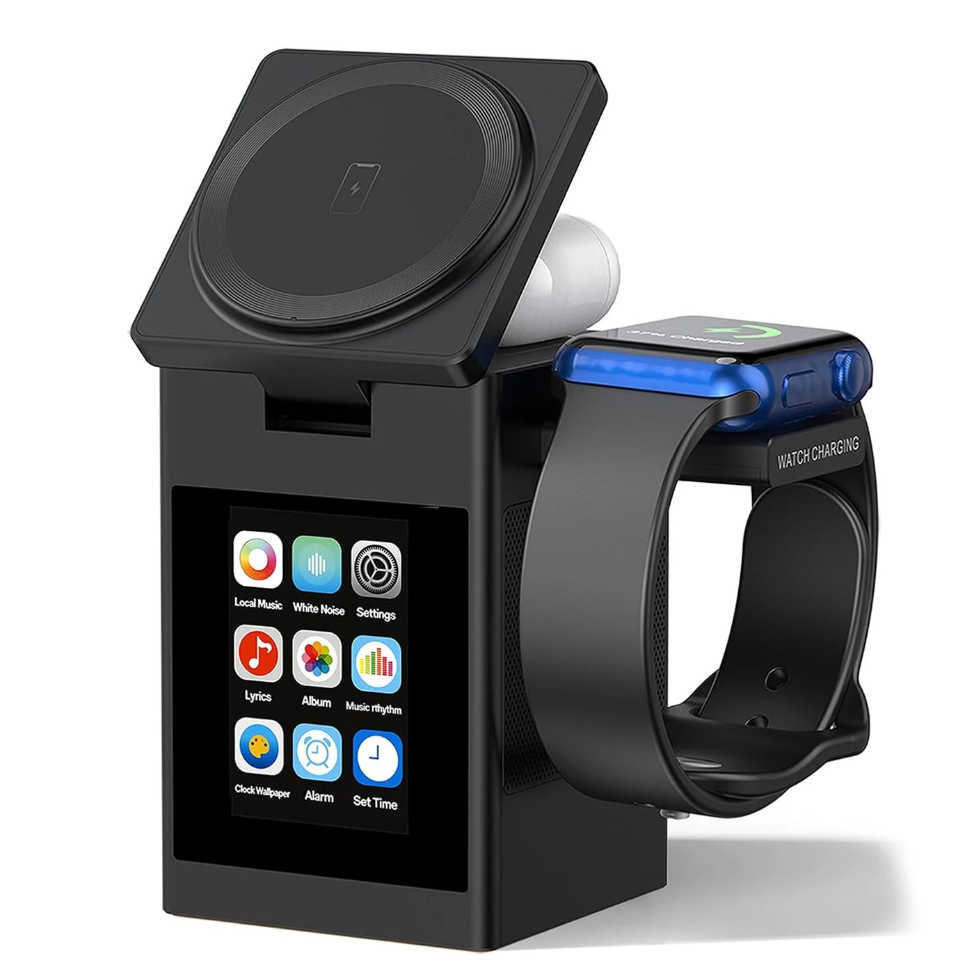 Smartwatch Icon - LED Ekranlı Manyetik Kablosuz Şarj Standı