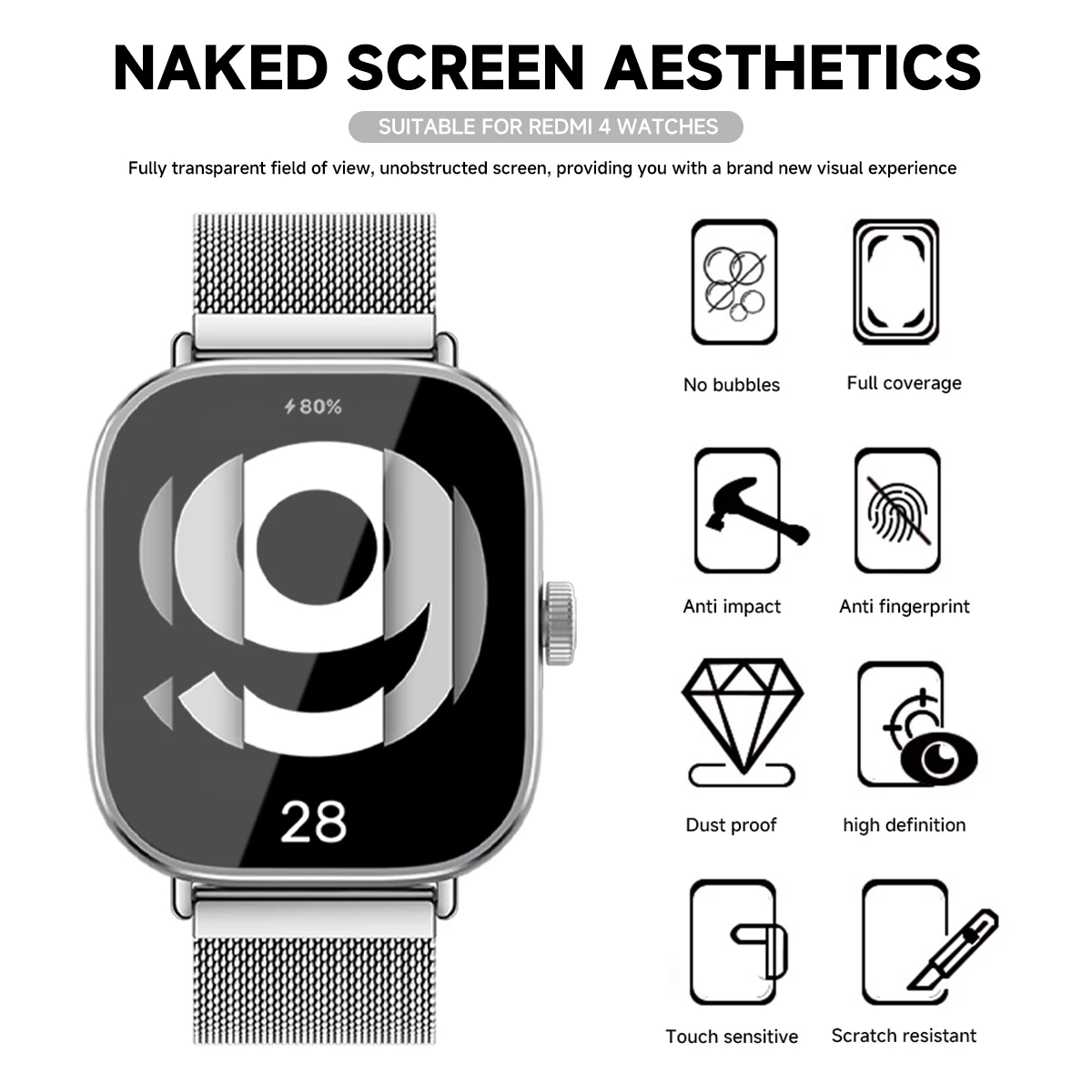 Temperli Cam Xiaomi Redmi için - Smartwatch Icon incelemesi ve fiyatı