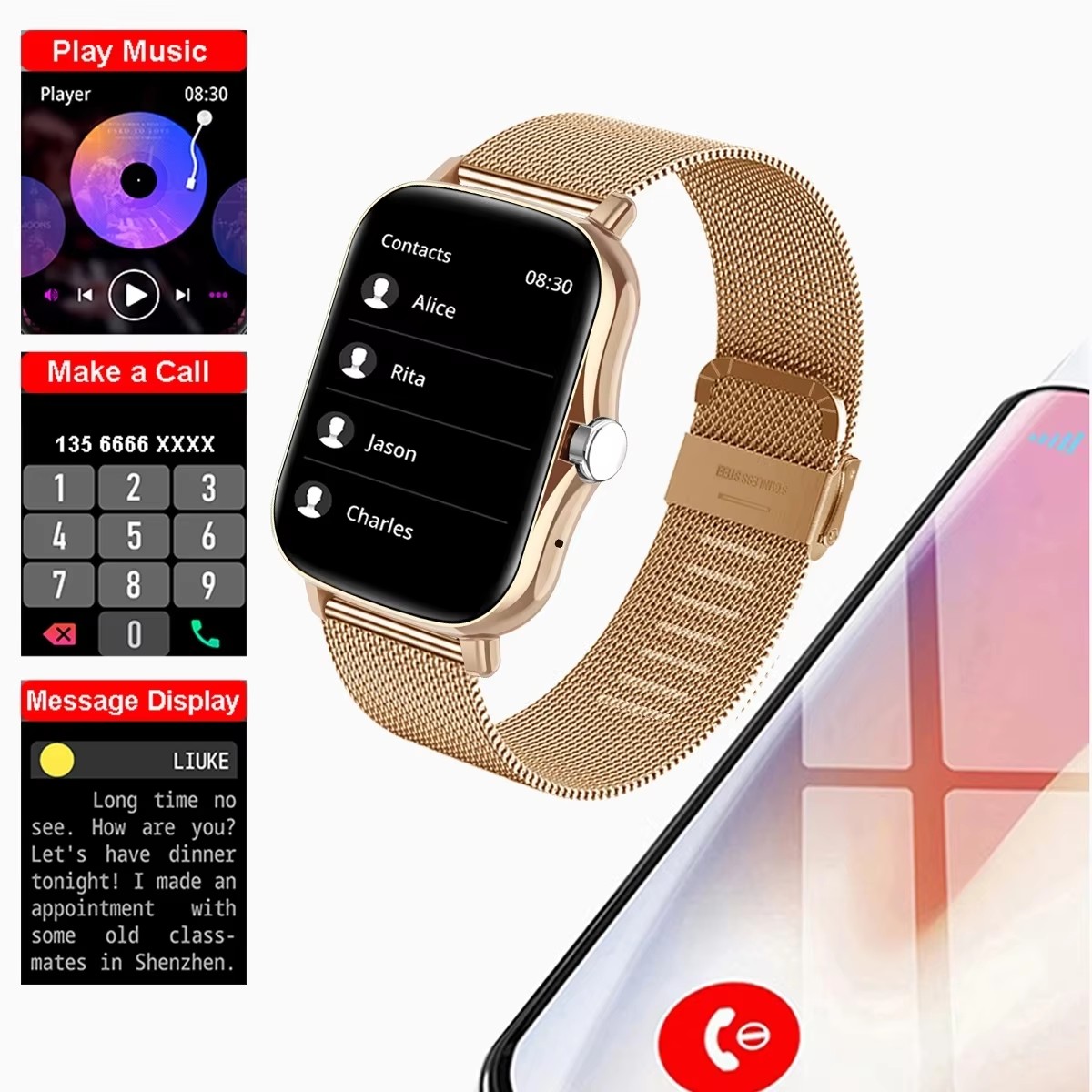 2026 Yeni Çok Fonksiyonlu Akıl - Android Smartwatch Accessories incelemesi ve fiyatı